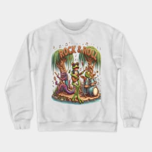 Frolicking Frogs Form Fantastic Froggy Band Crewneck Sweatshirt